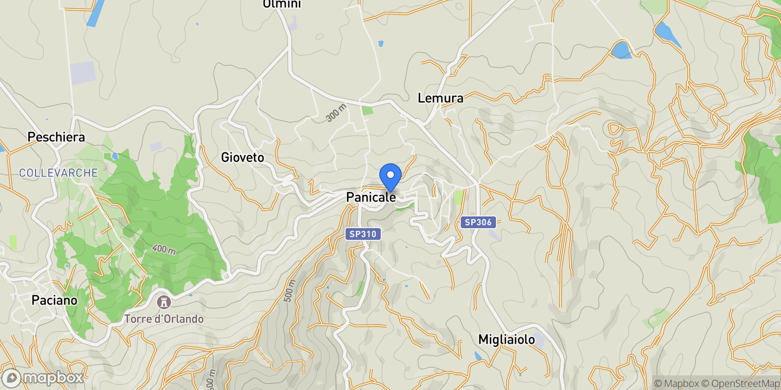 Map showing 06064 Panicale, Province of Perugia, Italy, Panicale, Umbria, Italy.