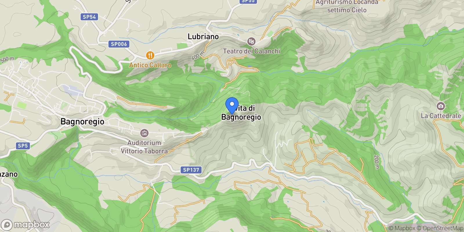 Map showing 01022 Civita di Bagnoregio, VT, Italy, Civita di Bagnoregio, Lazio, Italy.