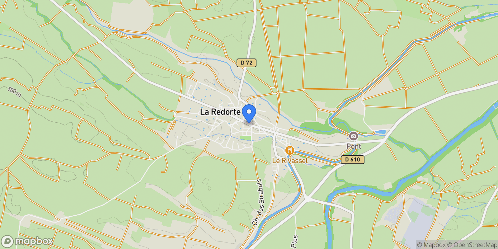 Map showing La Redorte, Occitanie, France.
