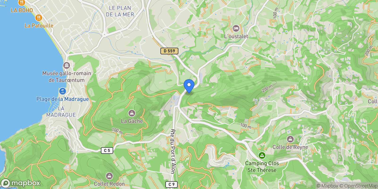 Map showing Saint-Cyr-sur-Mer, Provence-Alpes-Côte d'Azur, France.