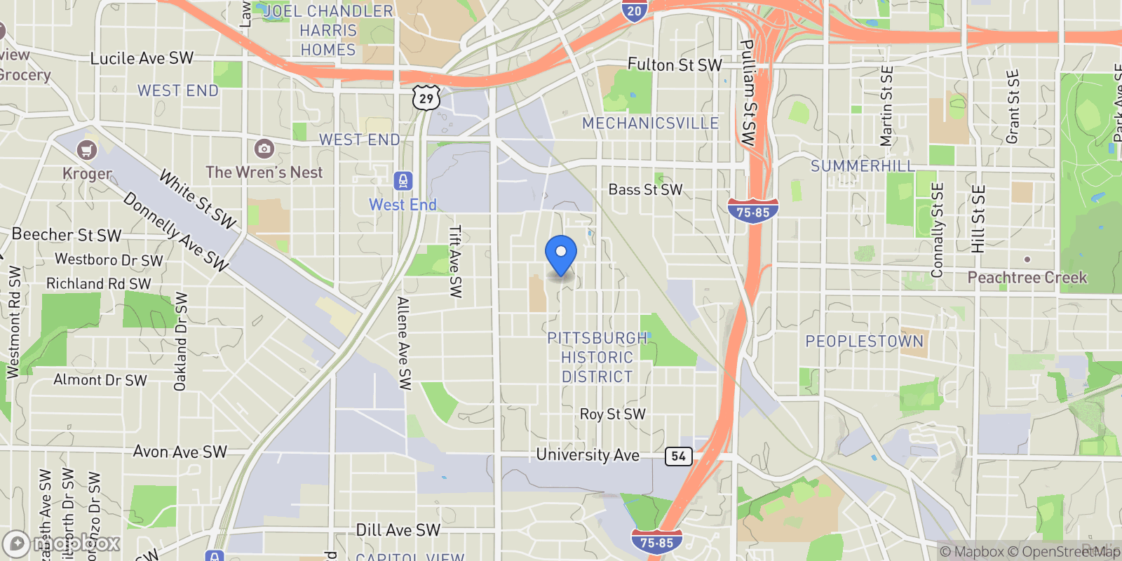 Map showing 514 Cohen Street SW, Atlanta, Georgia, United States.