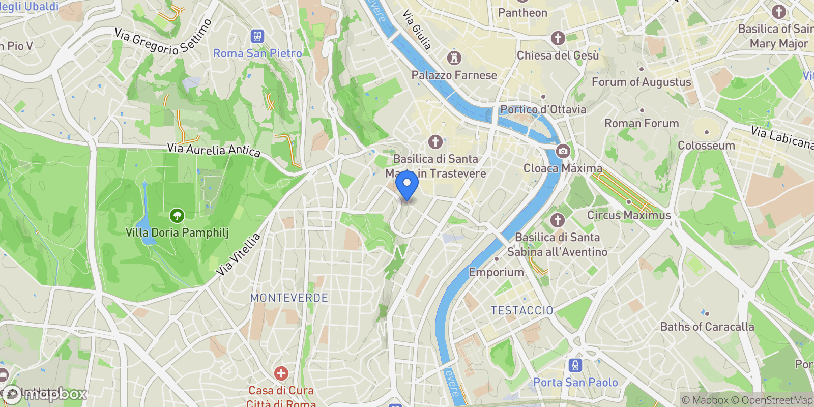 Map showing Viale Glorioso, Rome, Lazio, Italy.