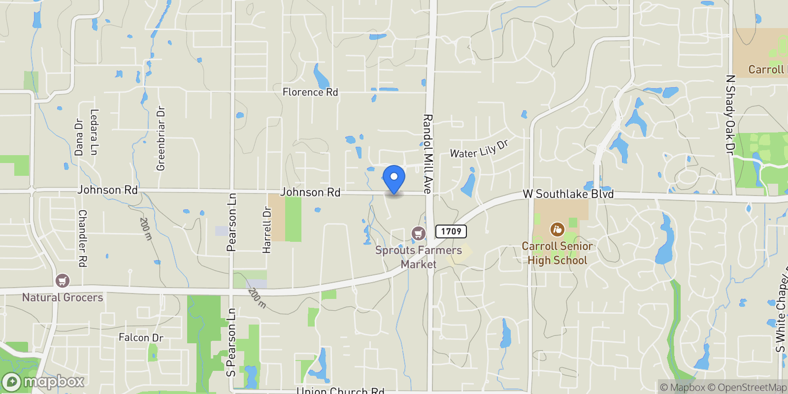 Map showing 275 Timberline Lane, Grapevine, Texas, United States.