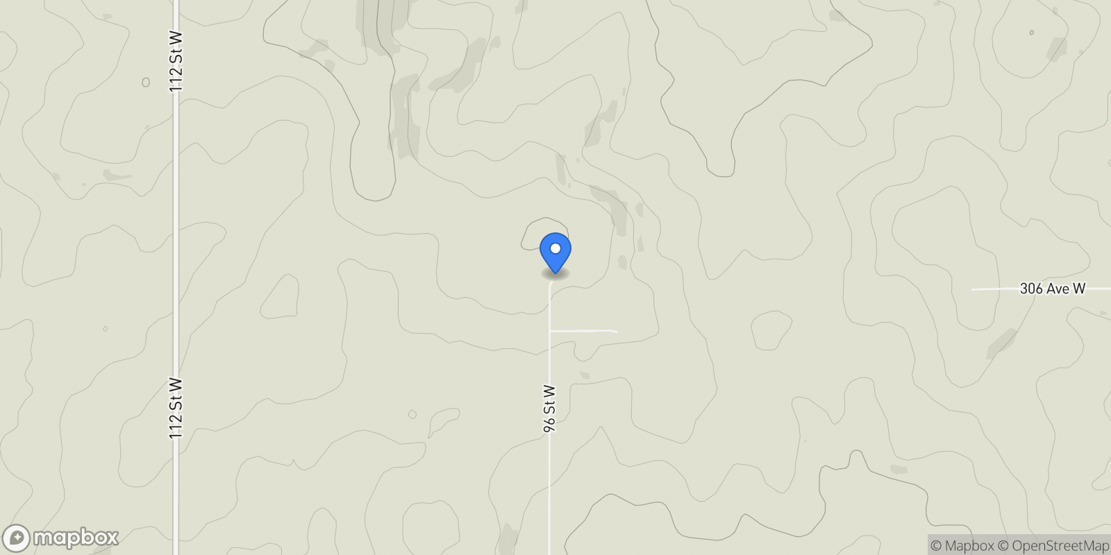 Map showing 290254 96 Street W, Rural Foothills M.D., AB T1S 0V2, Foothills No. 31, Alberta, Canada.