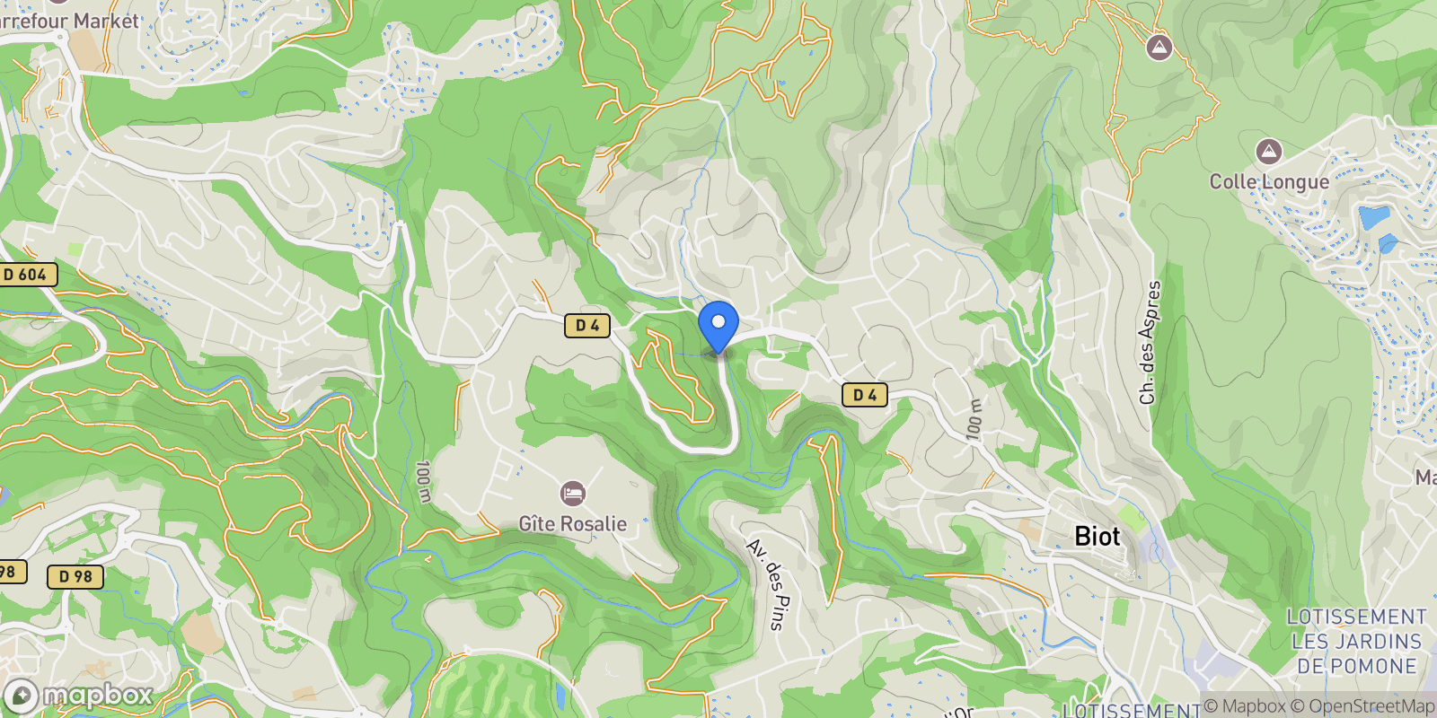 Map showing Biot, Provence-Alpes-Côte d'Azur, France.