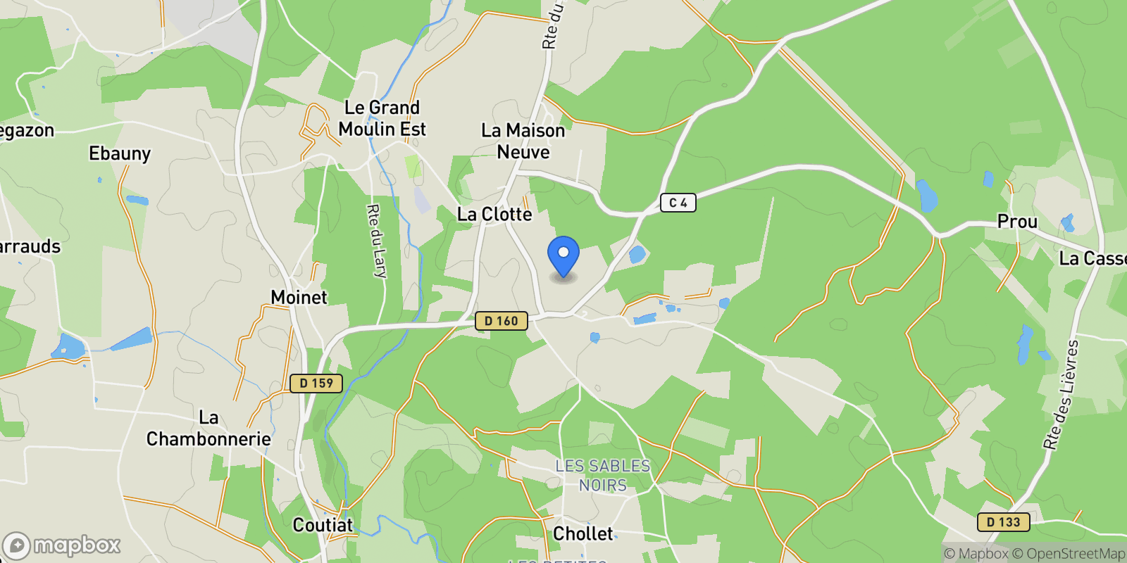 Map showing La Clotte, Nouvelle-Aquitaine, France.