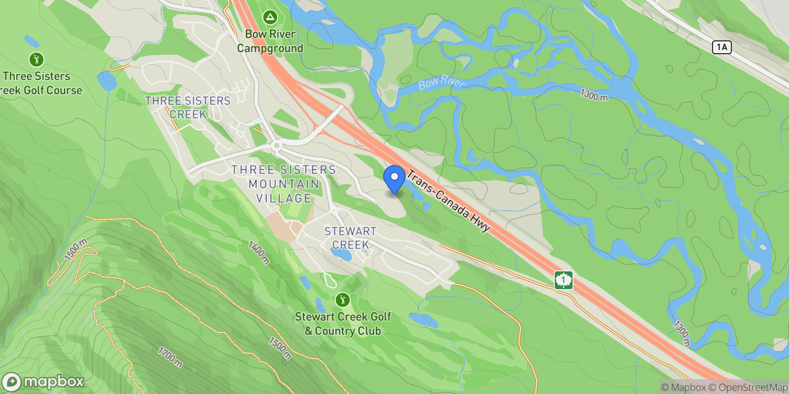 Map showing 20 Cascade Ridge  118, Canmore, AB T1W 0K6, Canmore, Alberta, Canada.
