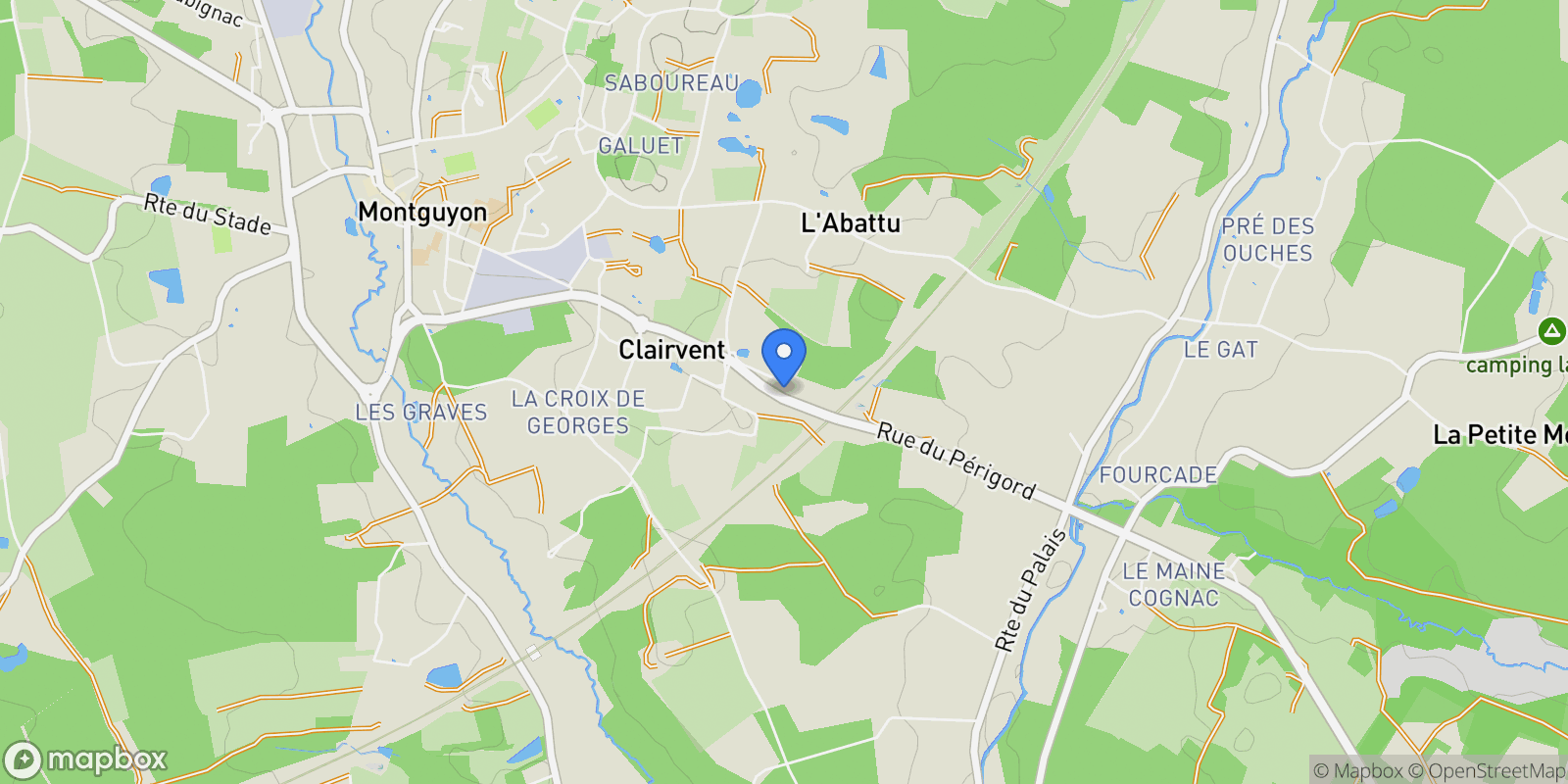 Map showing Montguyon, Nouvelle-Aquitaine, France.