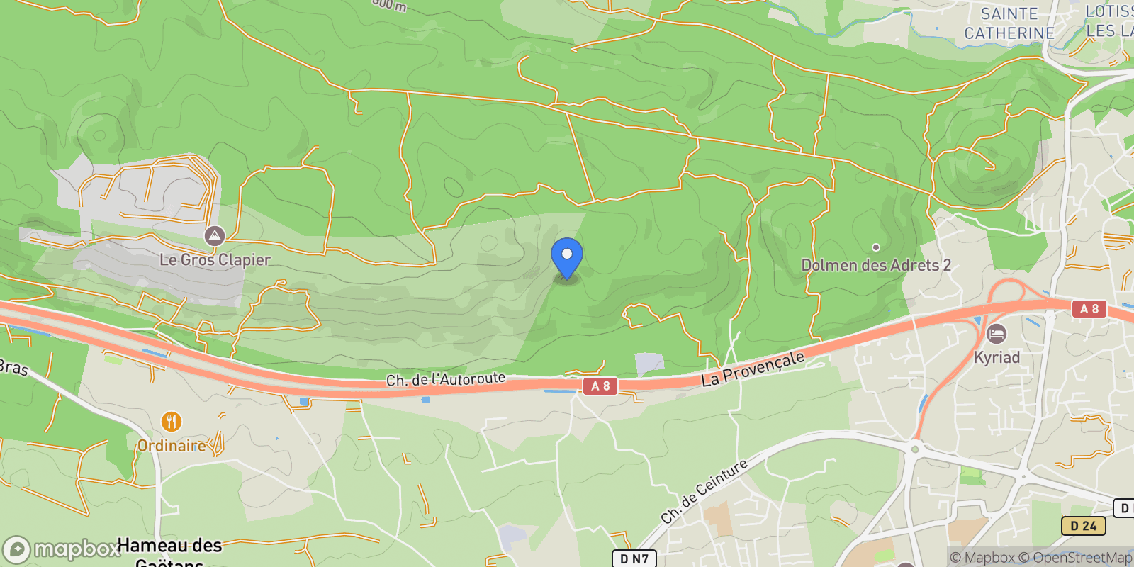 Map showing Camps-la-Source, Provence-Alpes-Côte d'Azur, France.