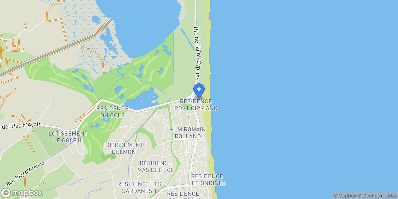 Map showing Saint-Cyprien, Occitanie, France.