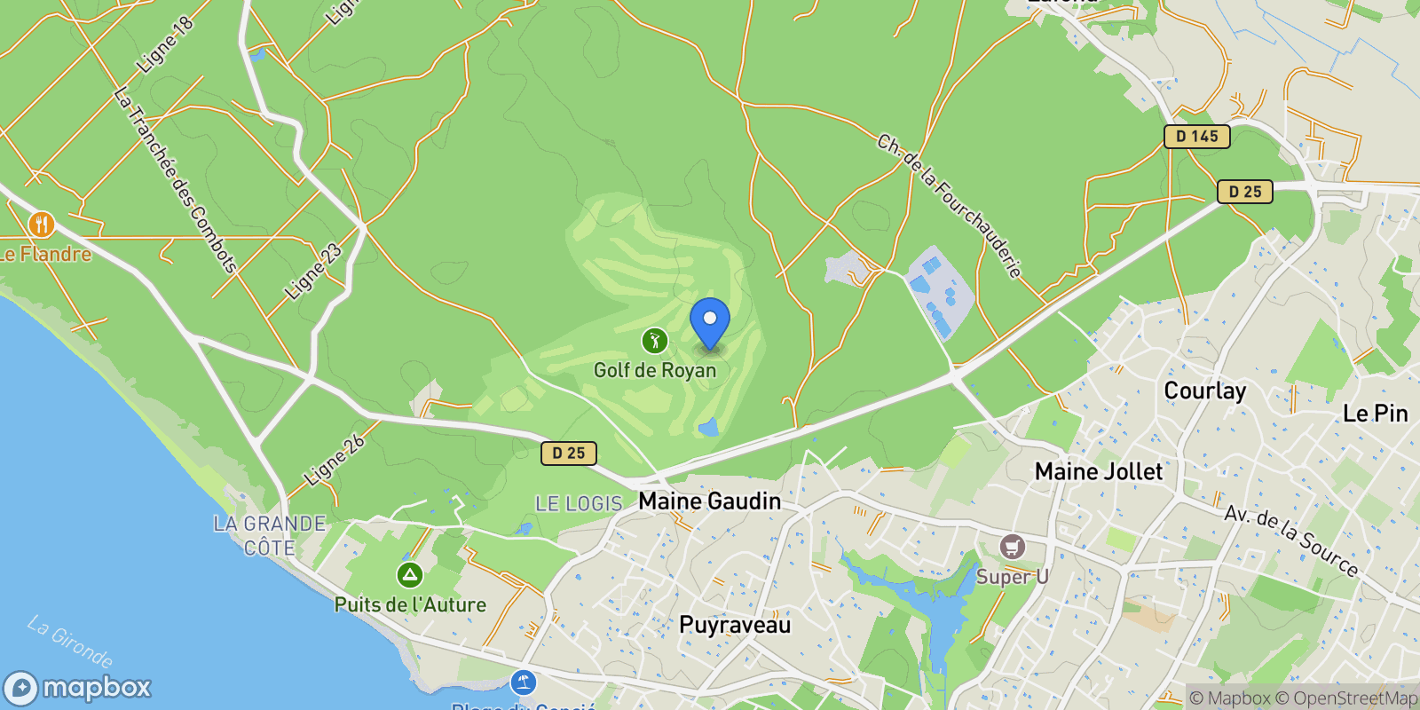 Map showing Saint-Palais-sur-Mer, Nouvelle-Aquitaine, France.