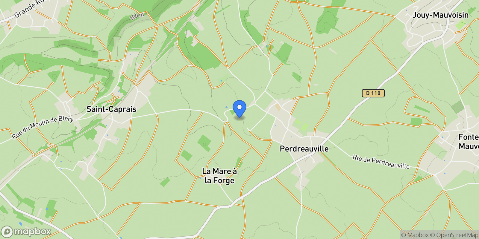 Map showing Perdreauville, Île-de-France, France.