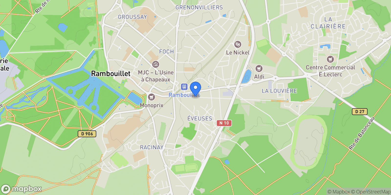 Map showing Rambouillet, Île-de-France, France.