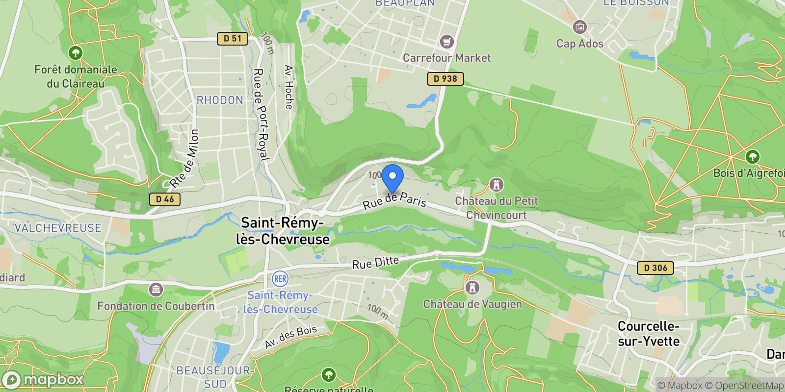 Map showing Saint-Rémy-lès-Chevreuse, Île-de-France, France.