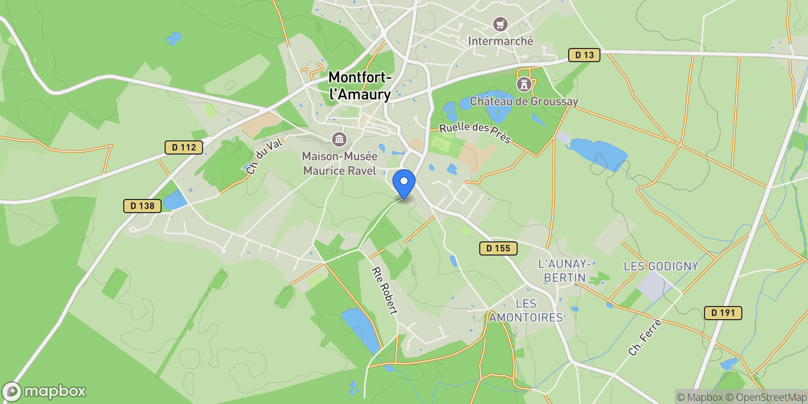 Map showing Montfort-l'Amaury, Île-de-France, France.