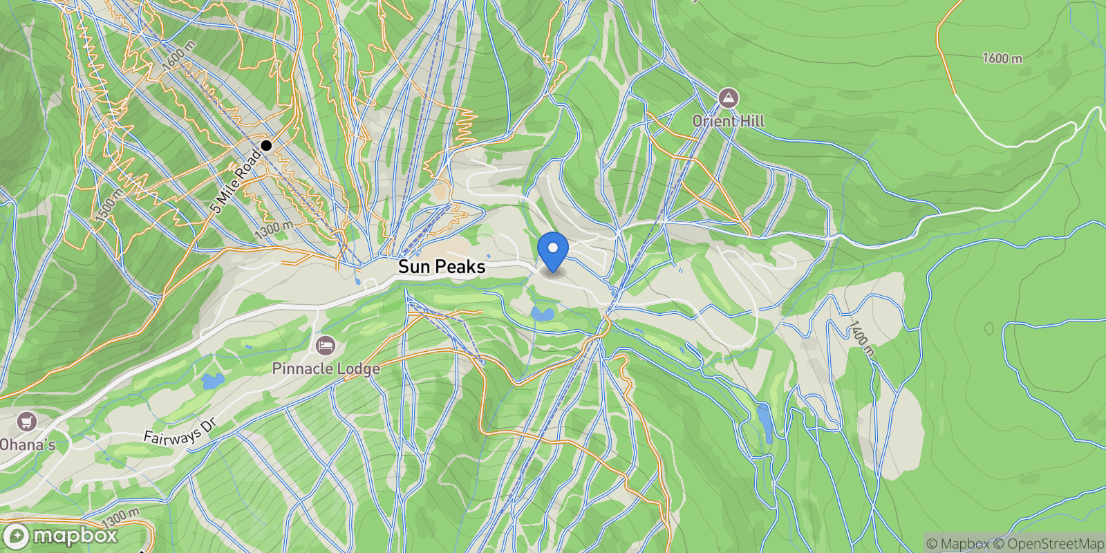 Map showing 6005 Valley Drive 68, Sun Peaks, British Columbia, Canada.