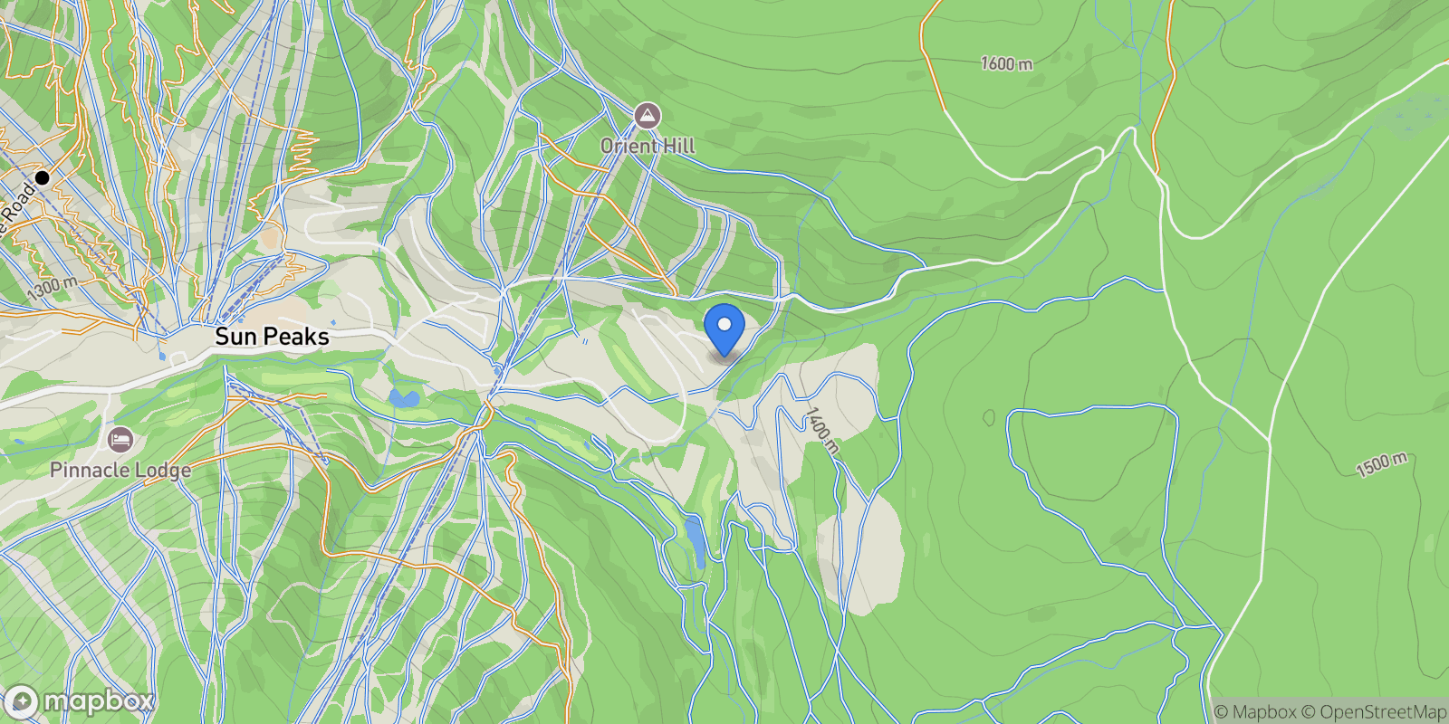 Map showing 5411 Lookout Ridge Place, Sun Peaks, British Columbia, Canada.