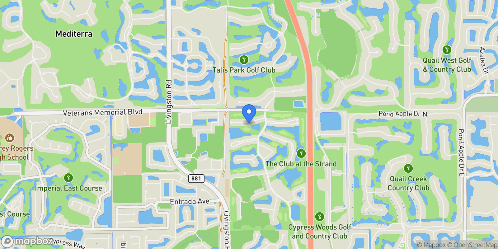 Map showing 6048 Fairway CT, Bonita Springs, Florida, United States.