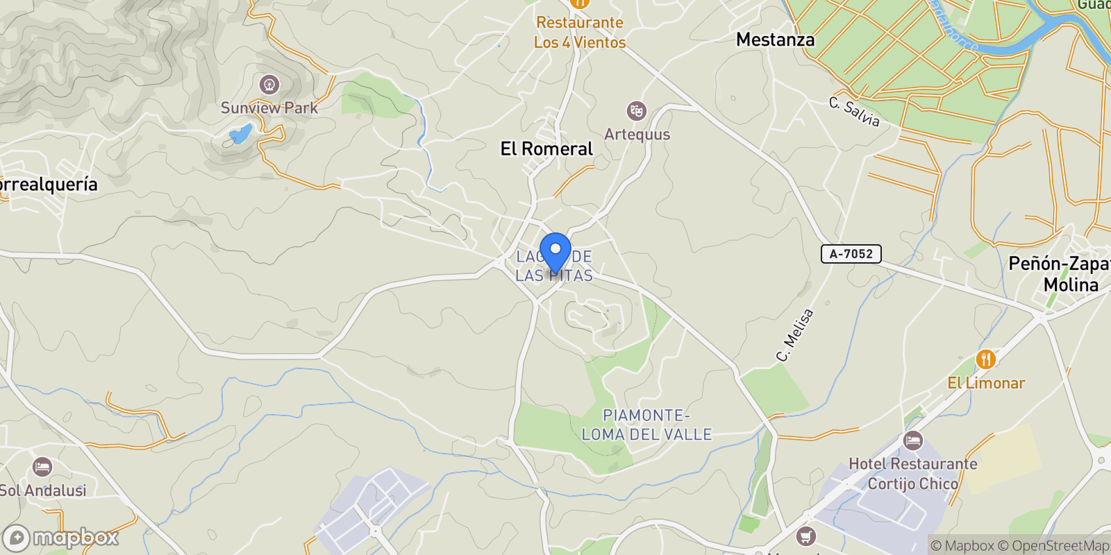 Map showing CL PETIRROJO 5(B) EL ROMERALALHAURIN DE LA TORRE (MÁLAGA), Alhaurin de la Torre, Andalusia, Spain.