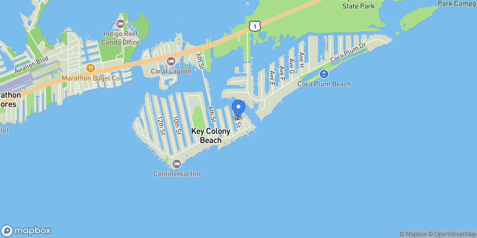 Map showing 300 3rd Street, Key Colony Beach, FL 33051, Key Colony Beach, Florida, United States.