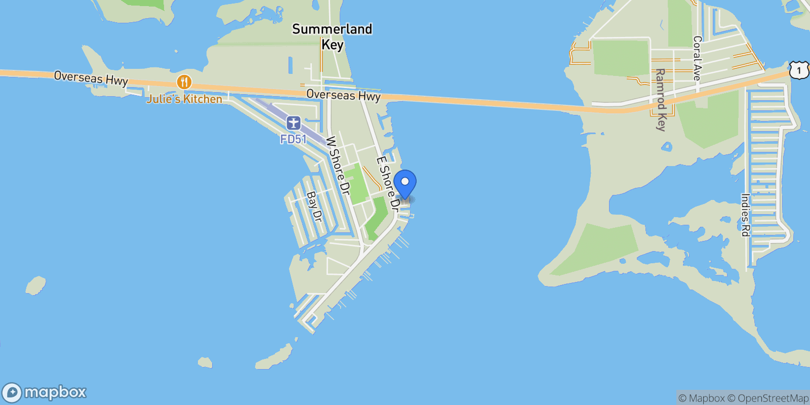 Map showing 25368 2nd Street, Summerland Key, FL 33042, Big Pine Key, Florida, United States.