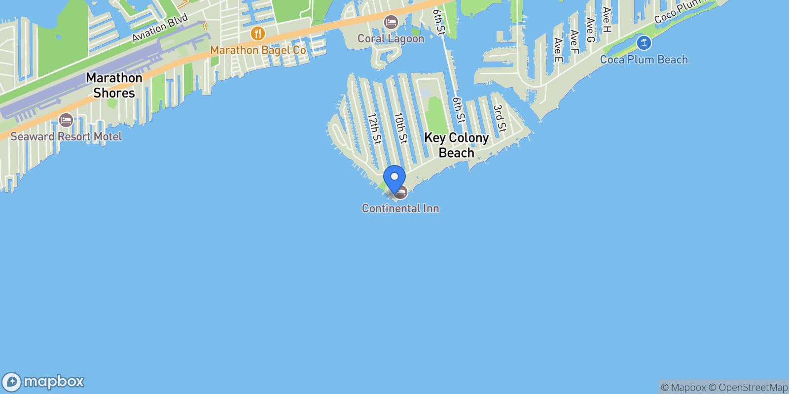Map showing 1133 W Ocean Drive #4, Key Colony Beach, FL 33050, Key Colony Beach, Florida, United States.