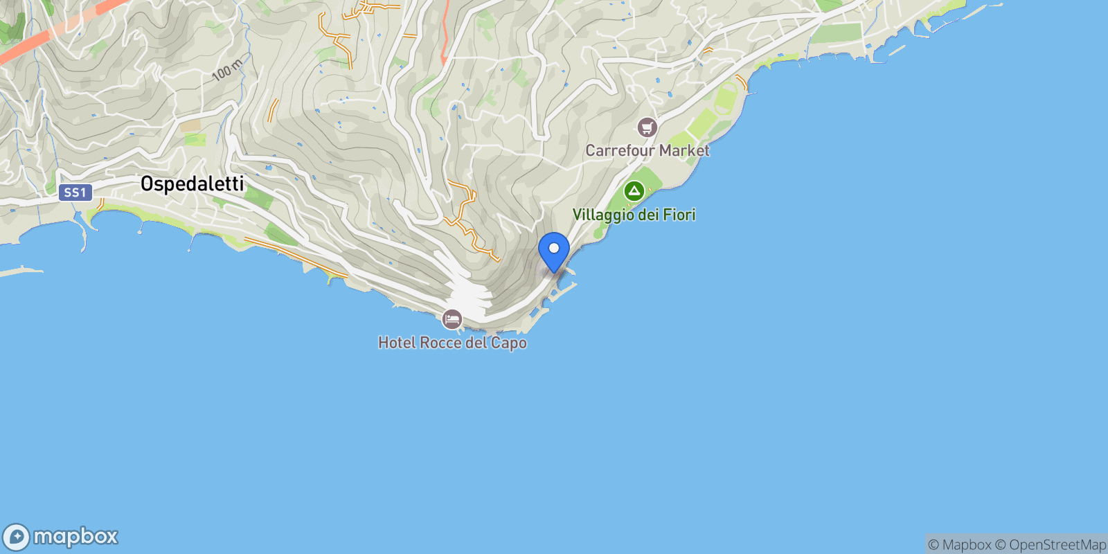 Map showing Liguria, Sanremo, Liguria, Italy.