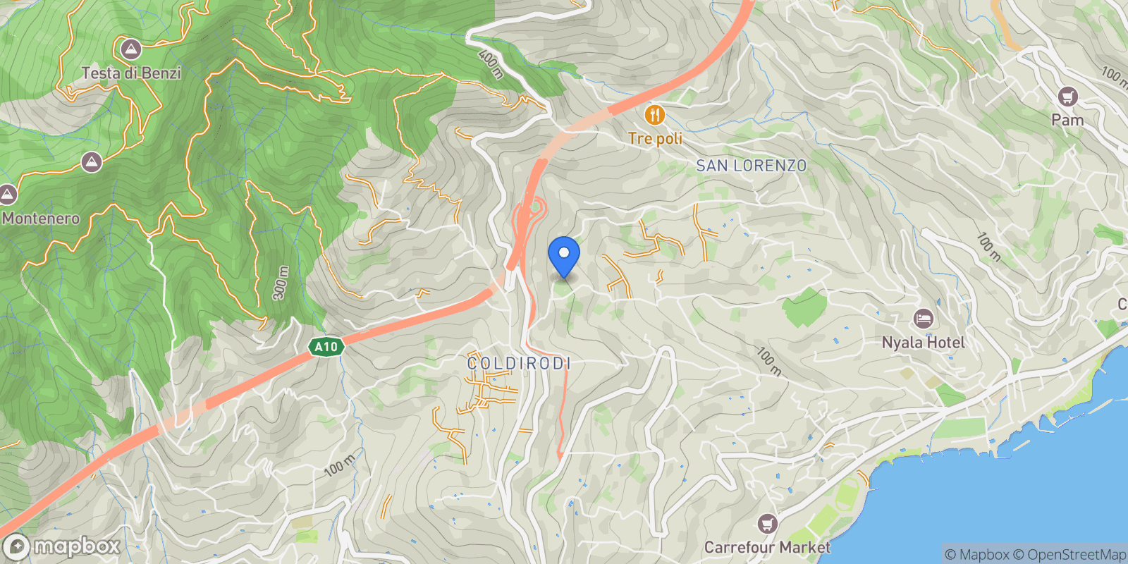 Map showing Liguria, Sanremo, Liguria, Italy.
