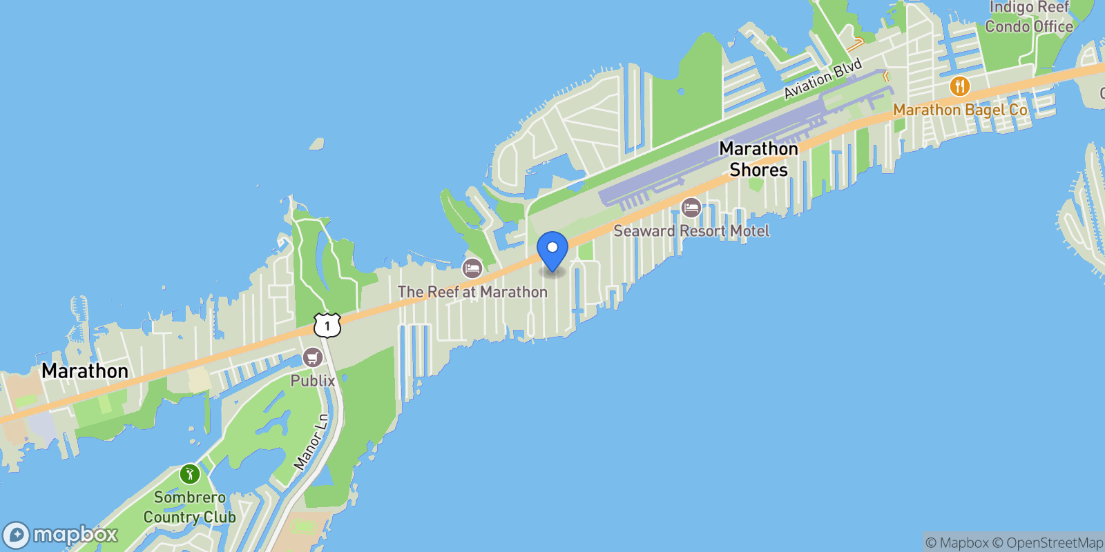 Map showing 543 74th Street, Marathon, FL 33050, Marathon, Florida, United States.