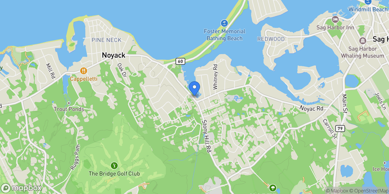 Map showing 3937 Noyack Road, Sag Harbor, NY 11963, Sag Harbor, New York, United States.