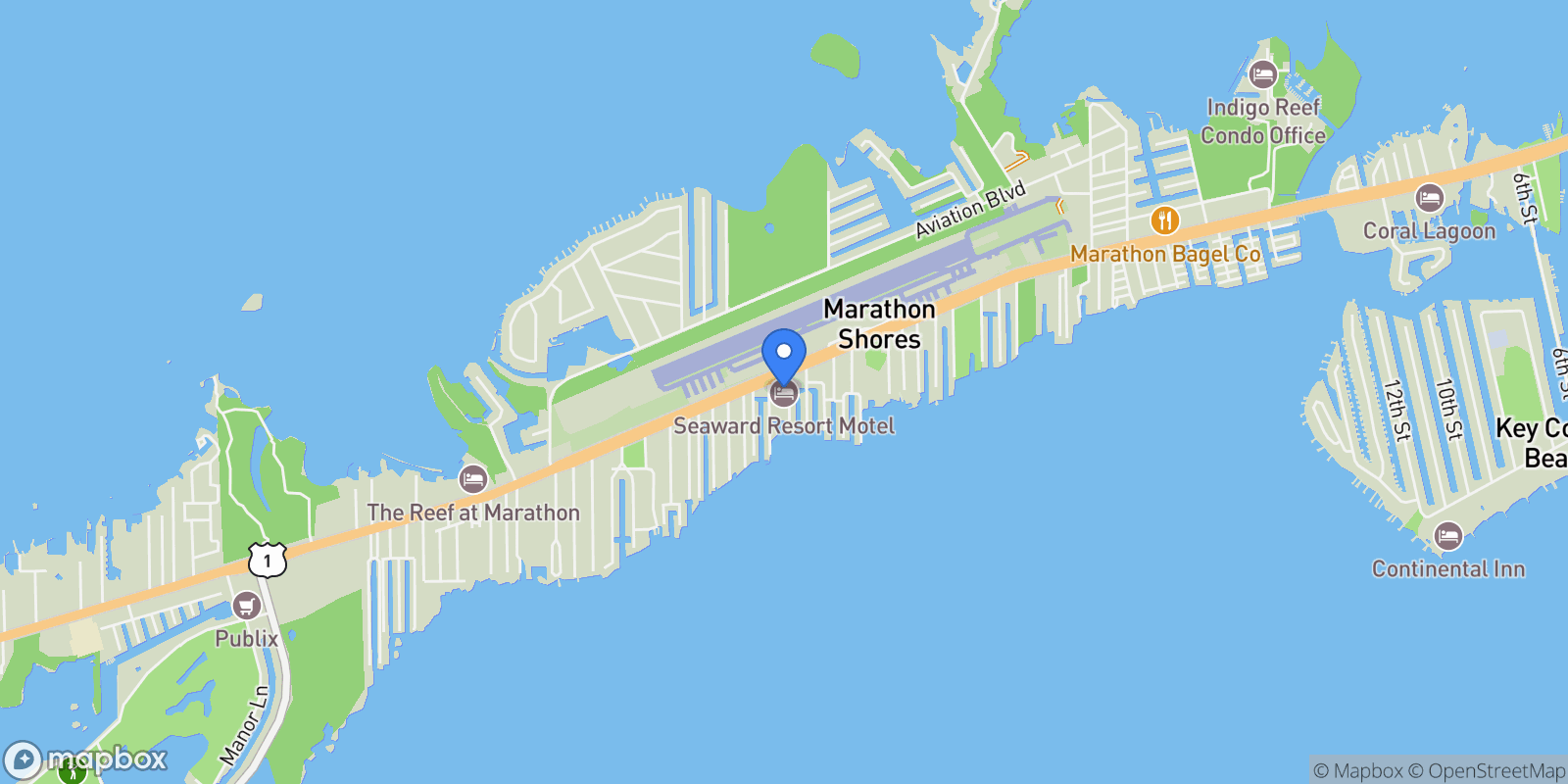 Map showing 8700 Overseas Highway Lot 9, Marathon, FL 33050, Marathon, Florida, United States.