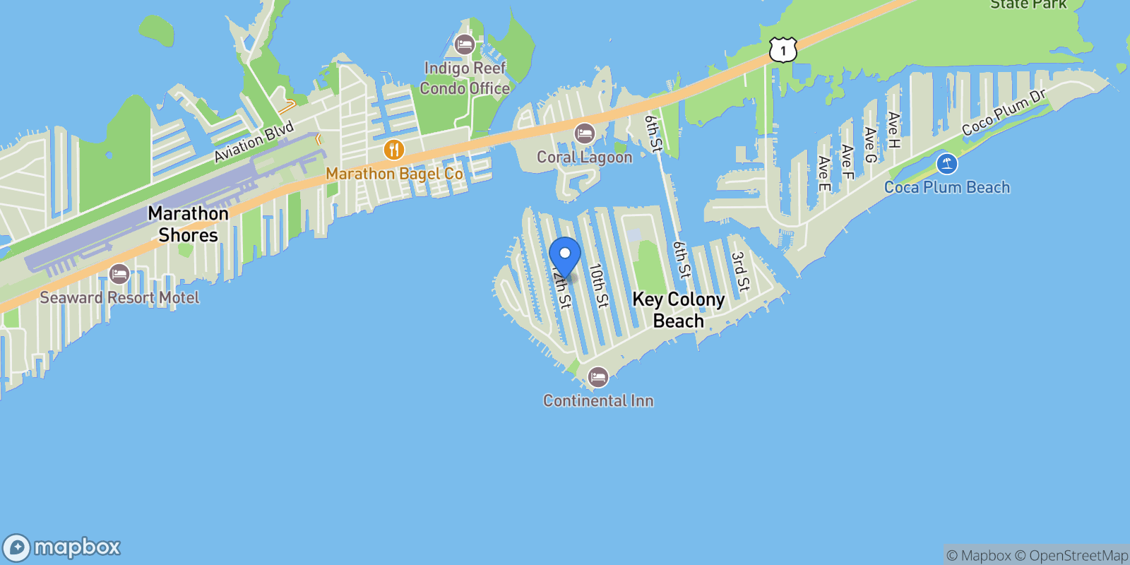 Map showing 510 12th Street, Marathon, FL 33050, Marathon, Florida, United States.