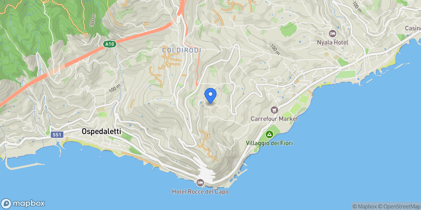 Map showing Liguria, Sanremo, Liguria, Italy.
