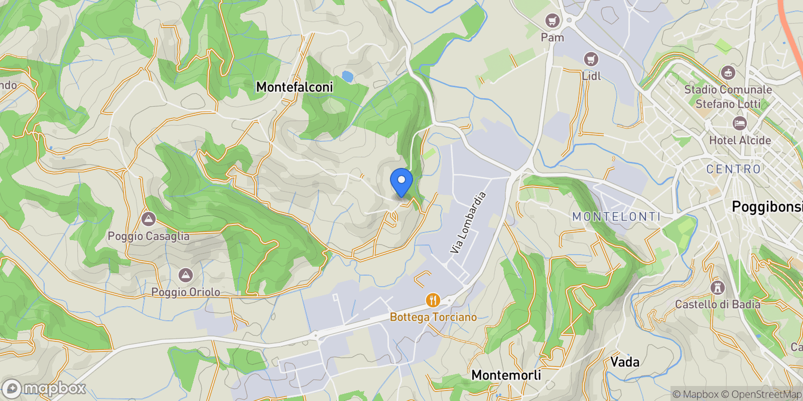 Map showing Loalità Canonica, Montefalconi, Tuscany, Italy.