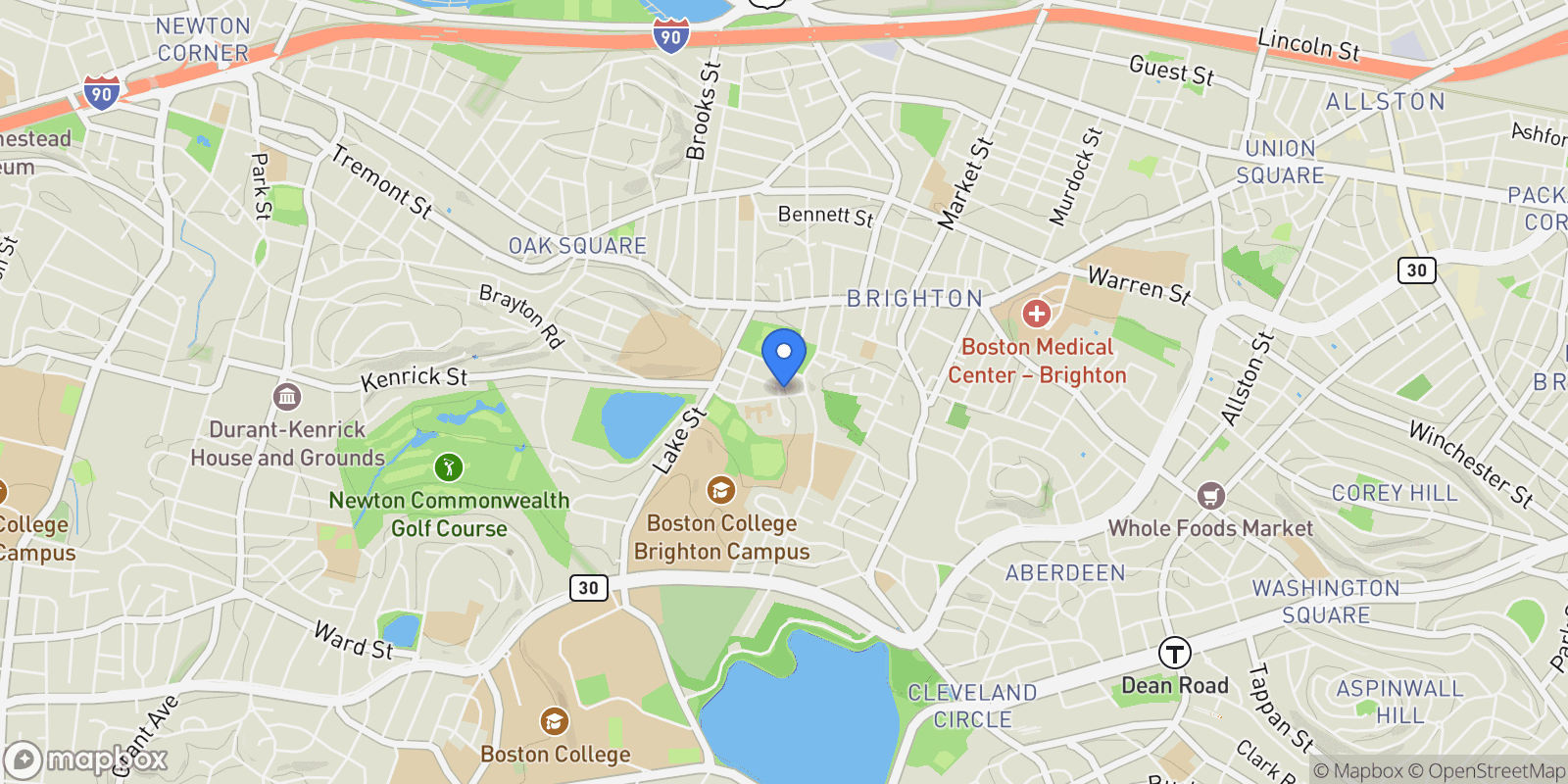 Map showing 21  Glenmont Road , Boston, MA 02135, Boston, Massachusetts, United States.