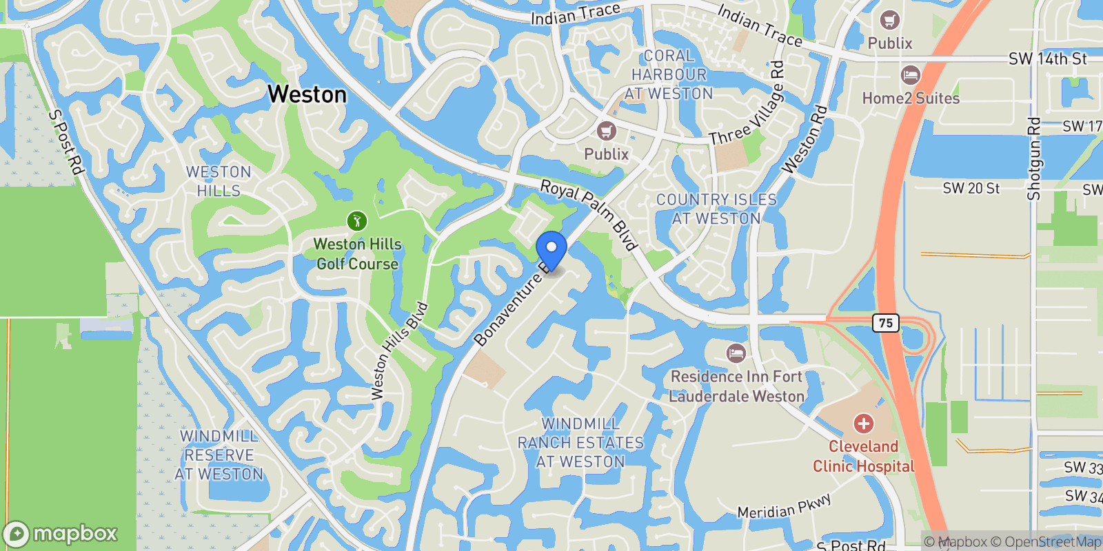 Map showing 2685 Hackney Rd, Southwest Ranches, Florida, United States.