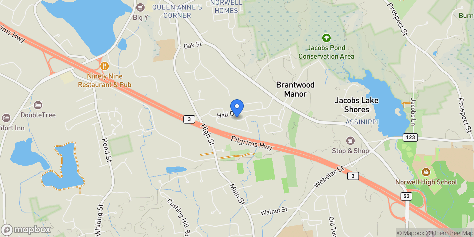 Map showing 80  Coolidge Rd 1, Norwell, MA 02061, Norwell, Massachusetts, United States.