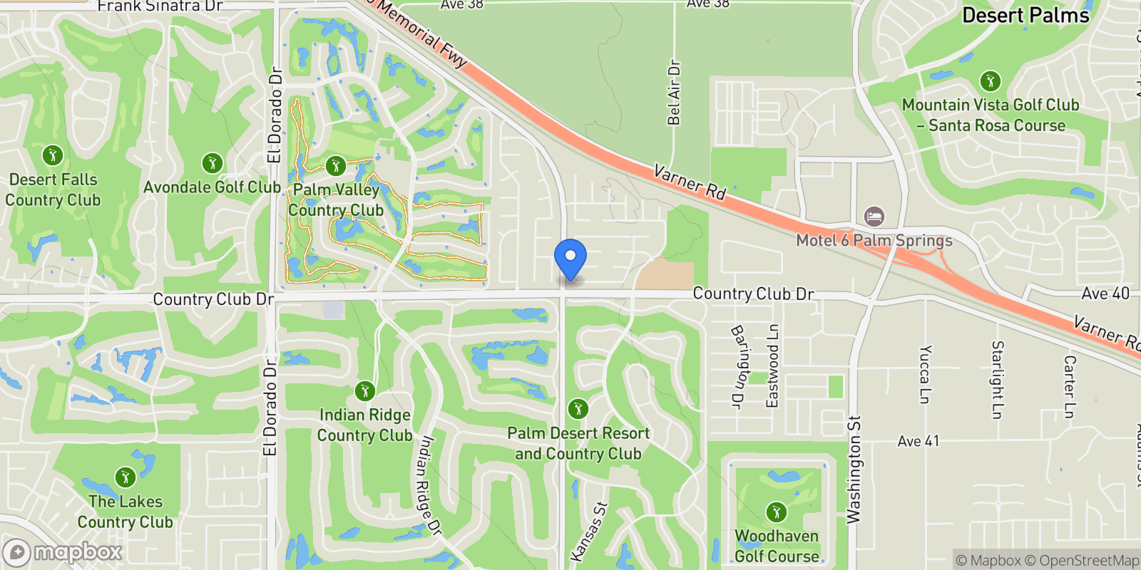 Map showing 155 Bellini Way , Palm Desert, CA 92211, Palm Desert, California, United States.