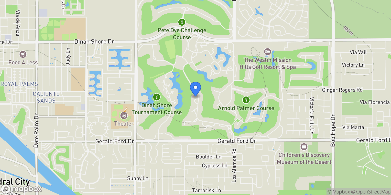 Map showing 710 Inverness Drive , Rancho Mirage, CA 92270, Rancho Mirage, California, United States.