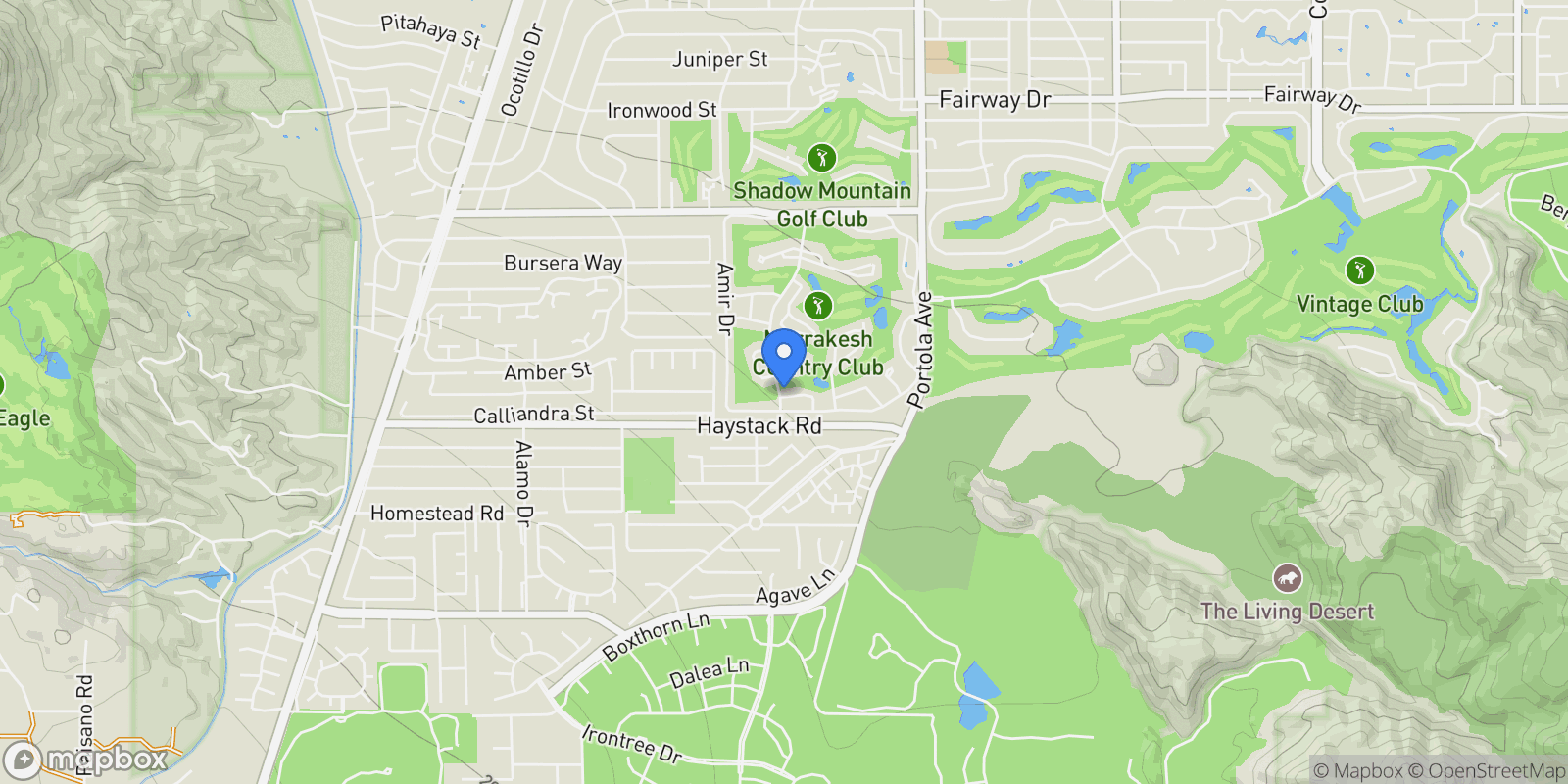 Map showing 47360 Jadida Avenue , Palm Desert, CA 92260, Palm Desert, California, United States.