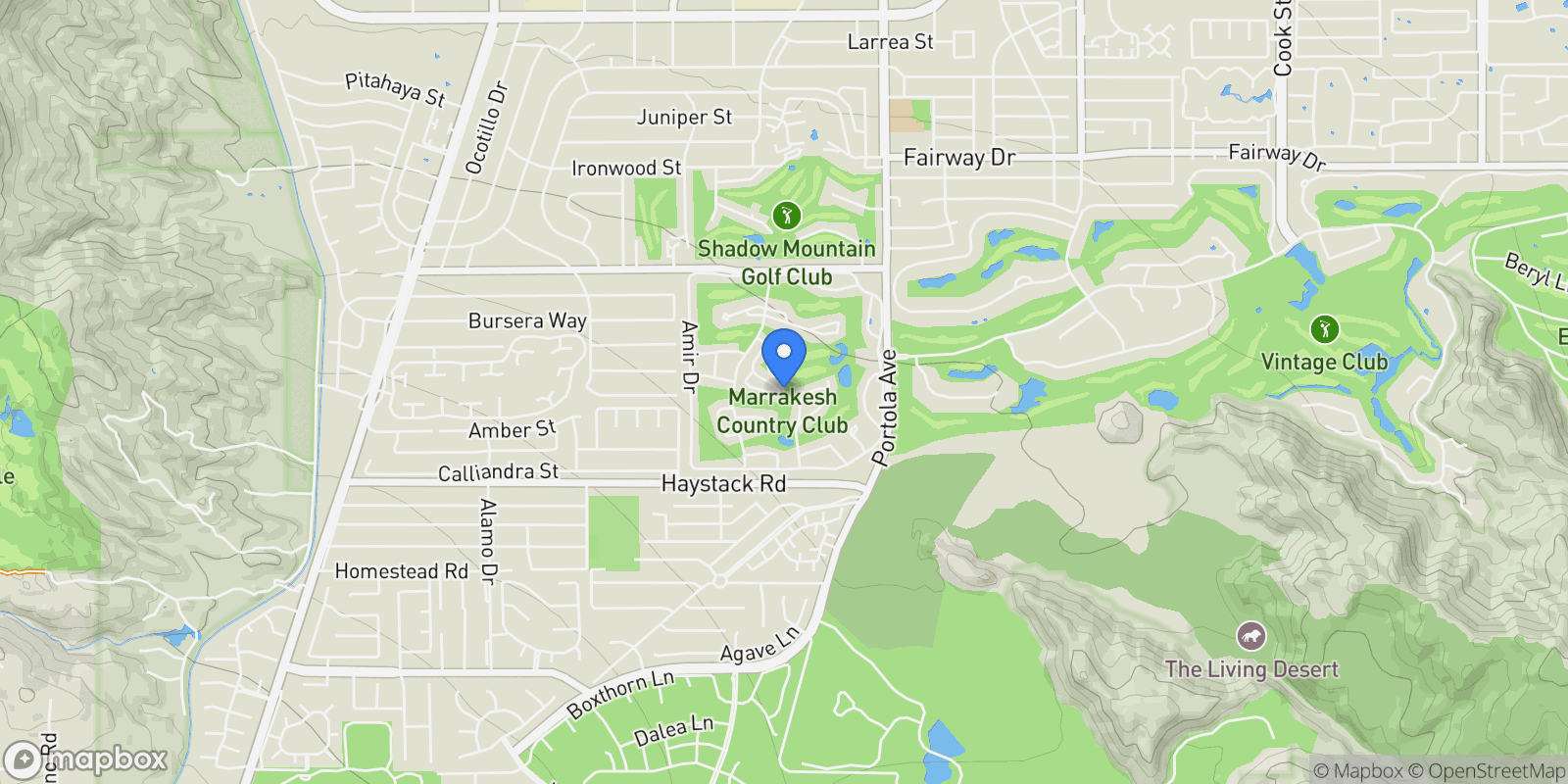 Map showing 47204 El Agadir , Palm Desert, CA 92260, Palm Desert, California, United States.