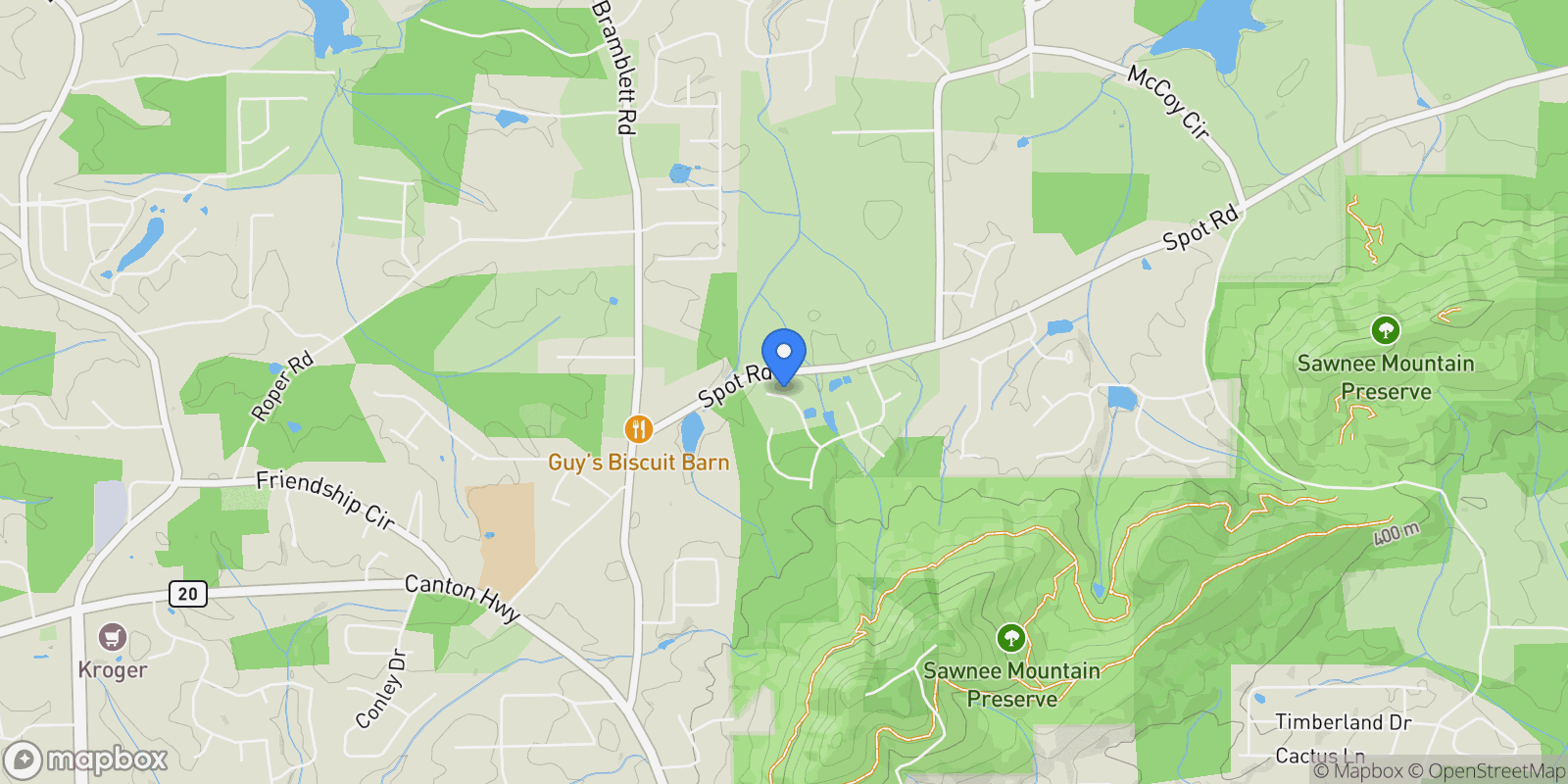 Map showing Cumming, Georgia, United States.