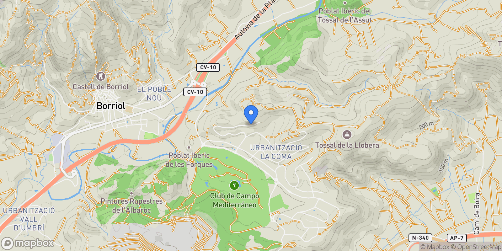 Map showing 61 Italia #Fase 1B, Borriol, Castellón 12190, Borriol, Valencian Community, Spain.