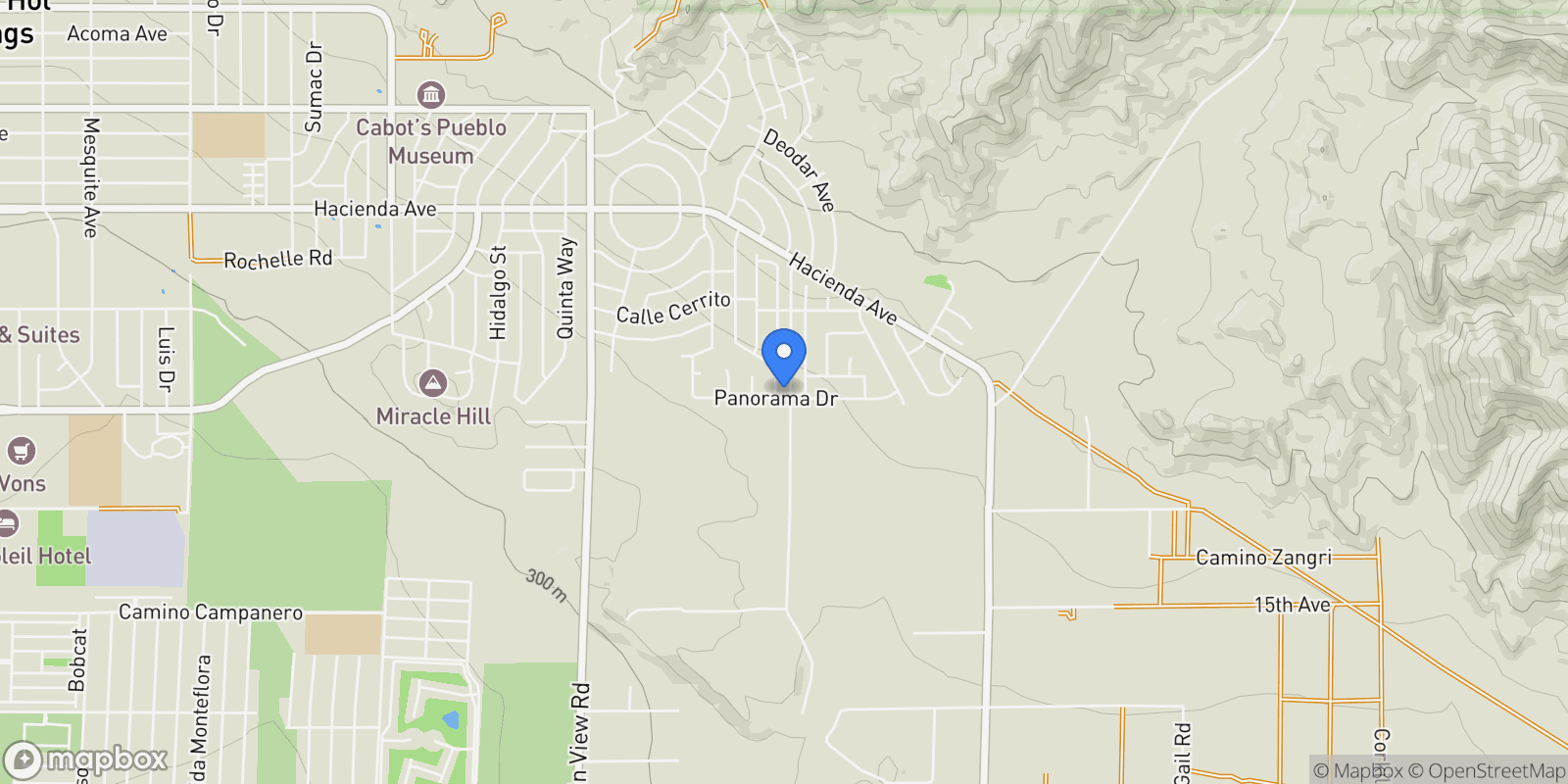Map showing 13996 Avenida la Vista , Desert Hot Springs, CA 92240, Desert Hot Springs, California, United States.
