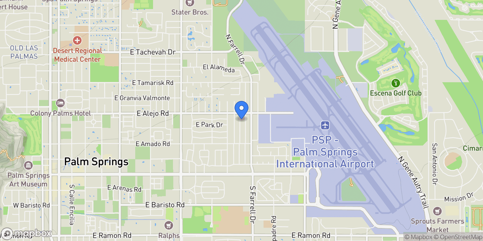 Map showing 460 North Orchid Tree Lane , Palm Springs, CA 92262, Palm Springs, California, United States.
