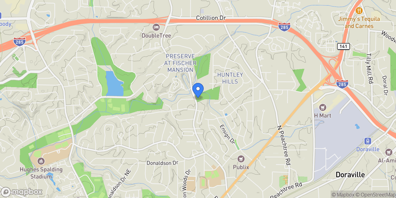 Map showing Chamblee, Georgia, United States.