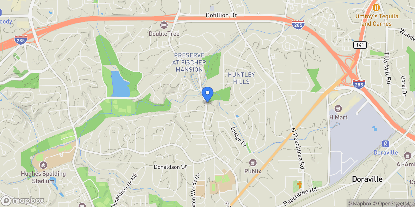 Map showing Chamblee, Georgia, United States.