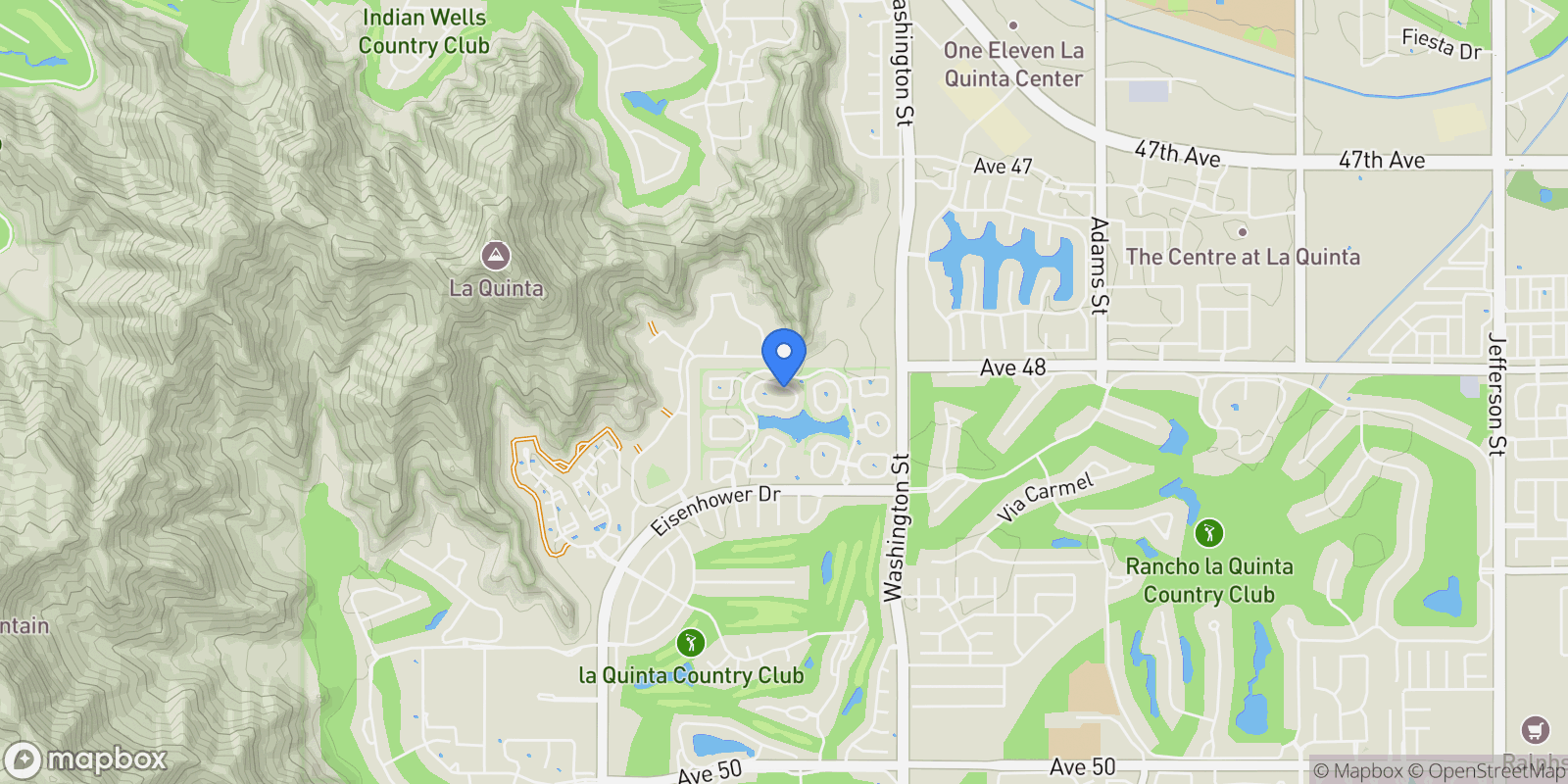 Map showing 48538 Vía Encanto , La Quinta, CA 92253, La Quinta, California, United States.