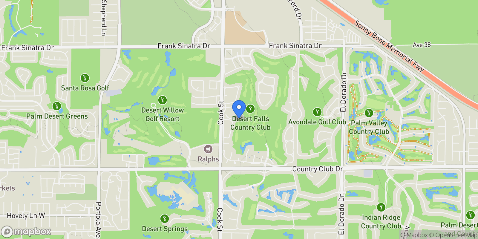 Map showing 343 Crest Lake Drive , Palm Desert, CA 92211, Palm Desert, California, United States.