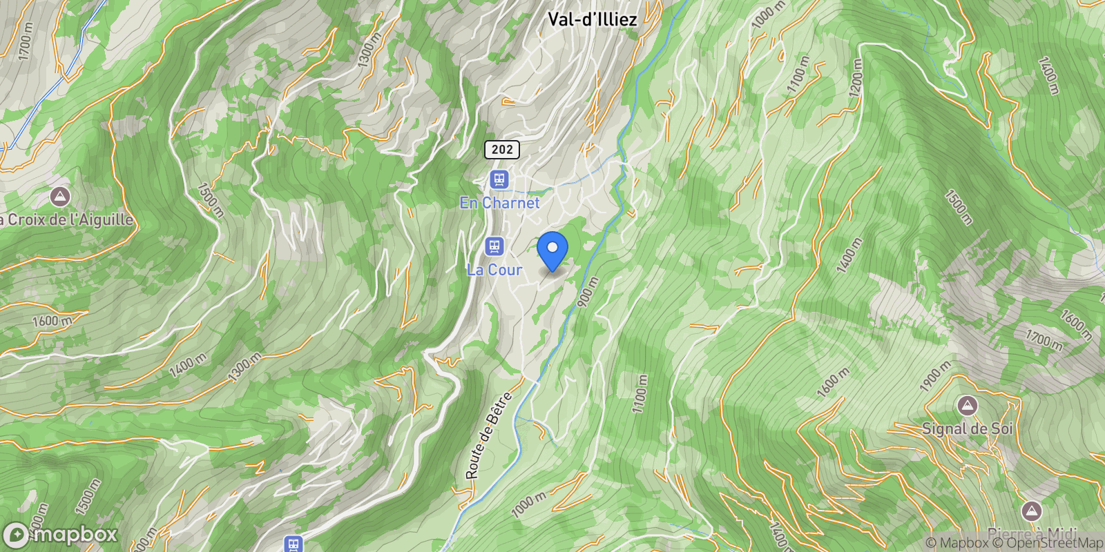 Map showing Val-d'Illiez, Valais, Switzerland.